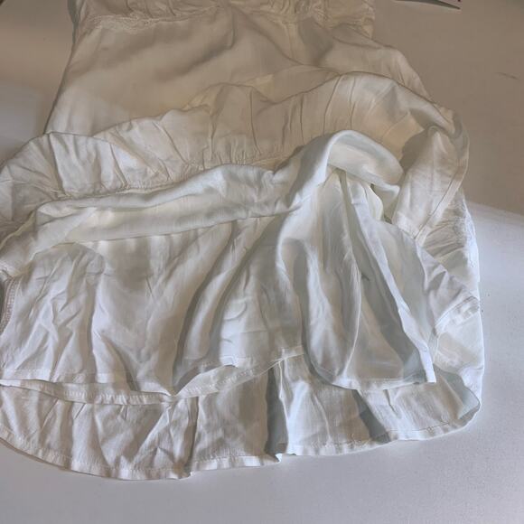 LA Hearts Dress Womens S Small White Straps Lace Trim Lined Back Zip Babydoll - Picture 9 of 13